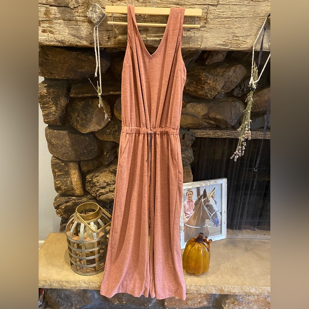 Old Navy V necked jumpsuit. Super soft material, cinched waist…